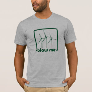 T-shirt Chemise de vert de turbine de vent