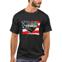 Chemise de vétérans de coeur de camouflage