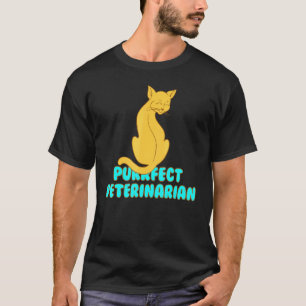 T-shirt Chemise de vétérinaire parfaite Chat jaune amateur