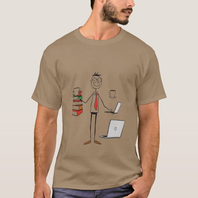 T-shirt Chemise de vie de l'enseignant multitâche - Livres (Devant)