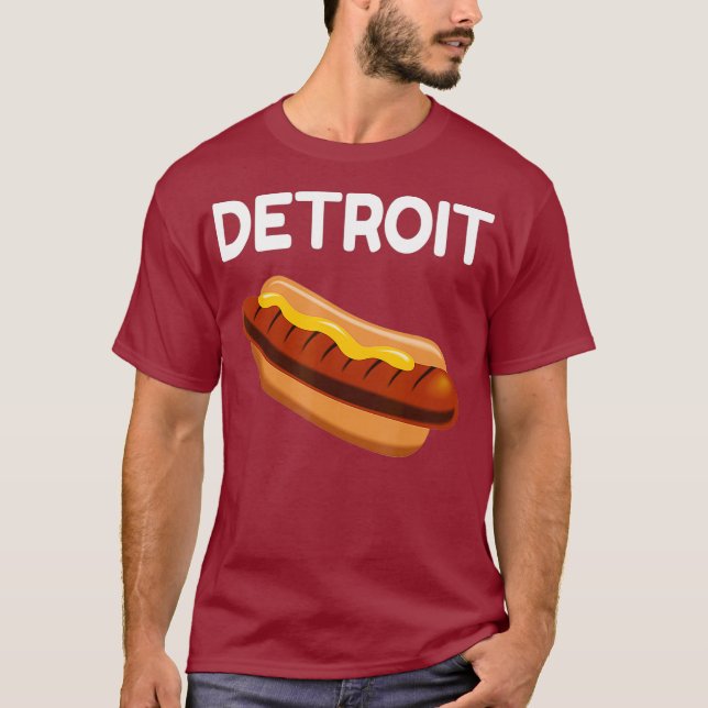 T-shirt Chemise de ville pour hot-dog Detroit incroyable c (Devant)