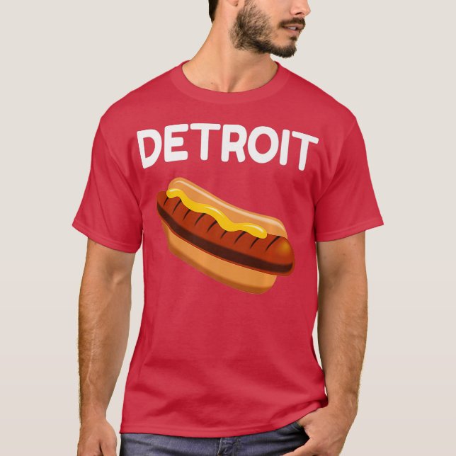 T-shirt Chemise de ville pour hot-dog Detroit incroyable c (Devant)