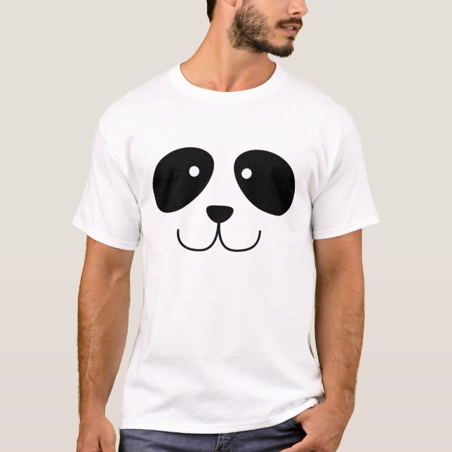 T-shirt Chemise de visage de panda (Devant)