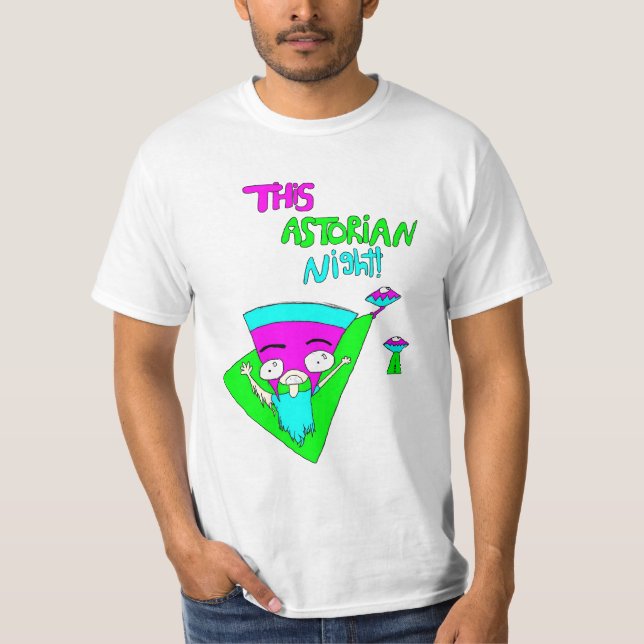 T-shirt Chemise de visage de pizza (Devant)