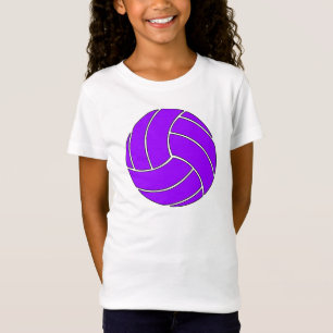 T-Shirt Chemise de volley-ball violet mignonne Girls