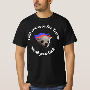 T-shirt Chemise de vote Texte blanc