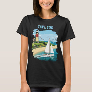 T-shirt Chemise de voyage à voile du phare du Cap Cod