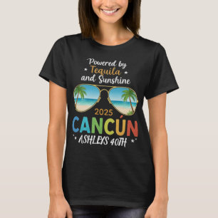 T-shirt Chemise de voyage d'anniversaire de Cancun - Nom e