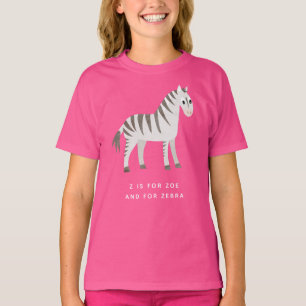 T-shirt Chemise de zèbre pour la petite fille avec le