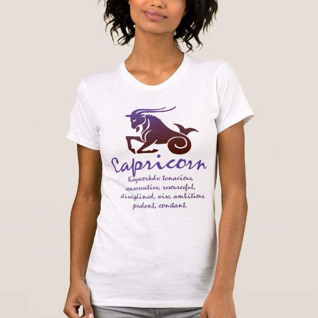 T-shirt Chemise de zodiaque de Capricorne (Devant)