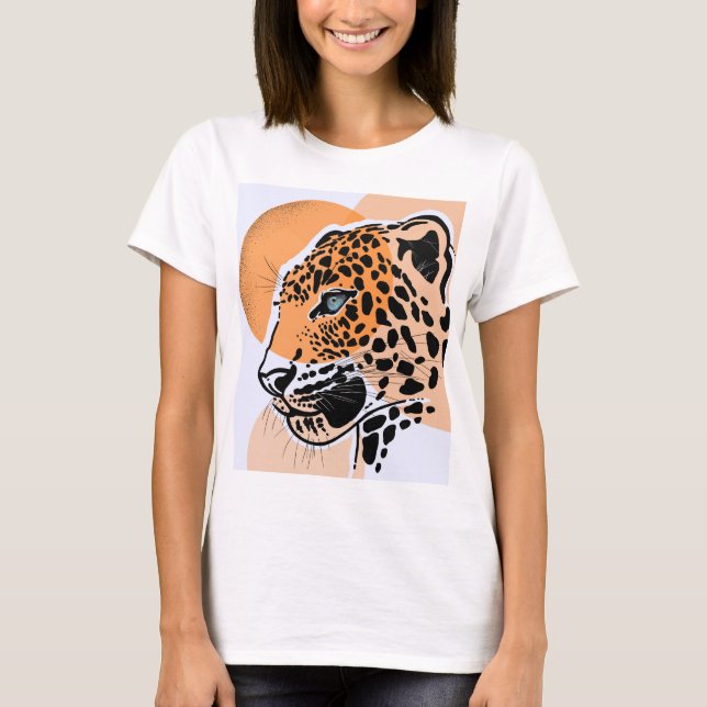 T-shirt Chemise Décontractée Big Cat pour les esprits sauv (Devant)