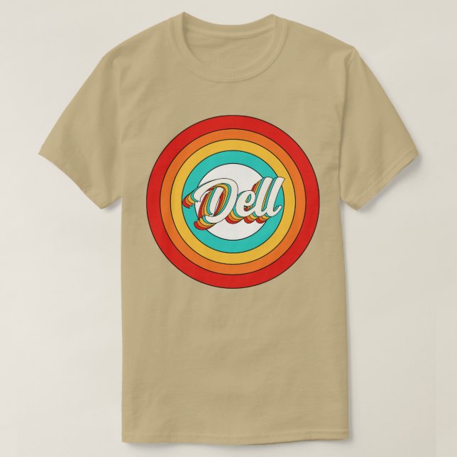 T-shirt Chemise Dell Vintage Cercle Dell (Design devant)