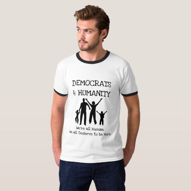 T-shirt Chemise démocrate pour l'humanité (Devant entier)