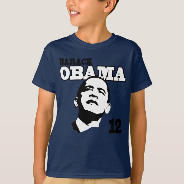 T-shirt Chemise d'enfants de Barack Obama 2012 (Devant)