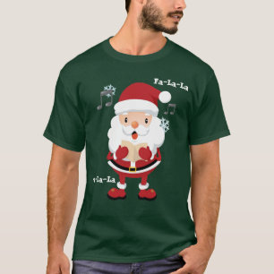 T-shirt Chemise d'enfants de Père Noël de Fa-La-La pour