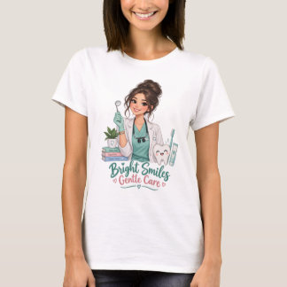 T-shirt Chemise Dentiste Sourires Radieux Soins Doux