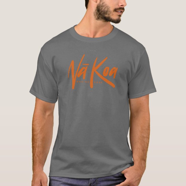 T-shirt Chemise d'entraînement Na Kane Koa (gris-orange) (Devant)