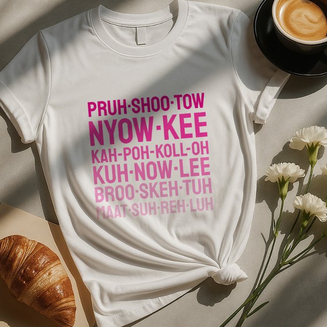 T-shirt Chemise d'épellation alimentaire italienne | Amusa (Créateur téléchargé)