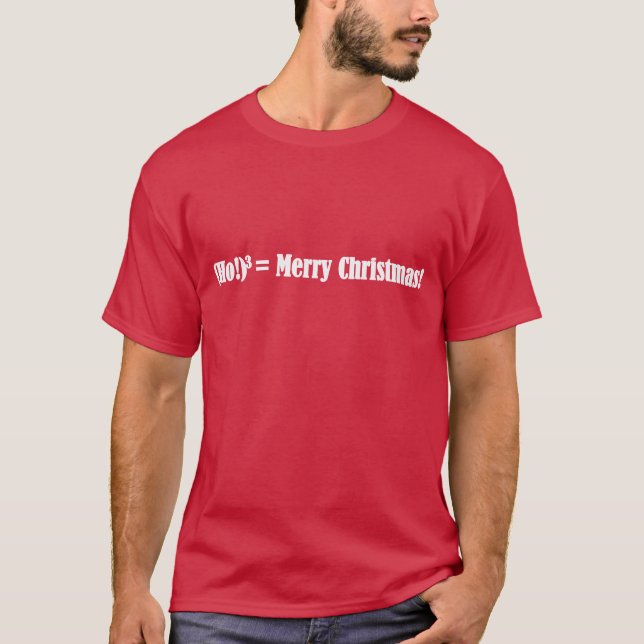 T-shirt Chemise d'équation de Noël : (Ho !)3=Joyeux Noël ! (Devant)