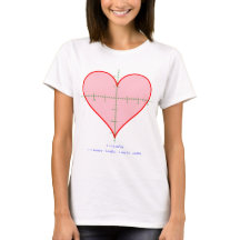 Chemise d'équation du coeur des femmes