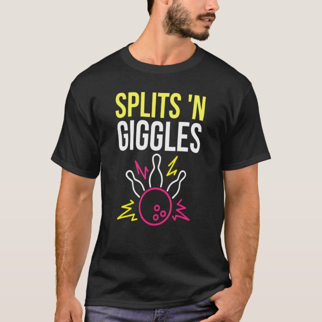T-shirt Chemise d'équipe de bowling Splits'n Giggles Strik (Devant)