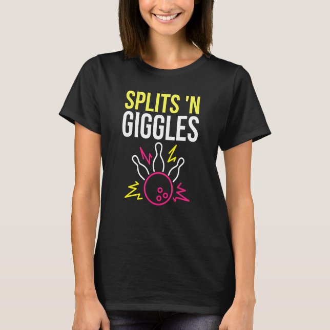 T-shirt Chemise d'équipe de bowling Splits'n Giggles Strik (Devant)