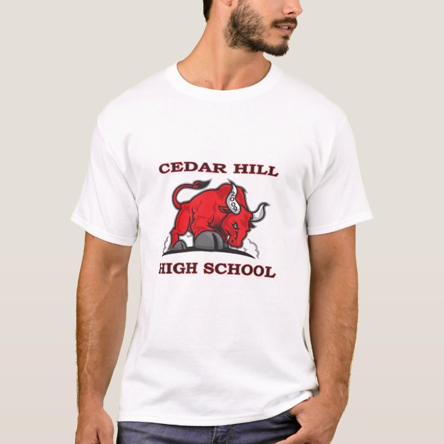 T-SHIRT CHEMISE D'ÉQUIPE DE LYCÉE DE COLLINE DE CÈDRE (Devant)
