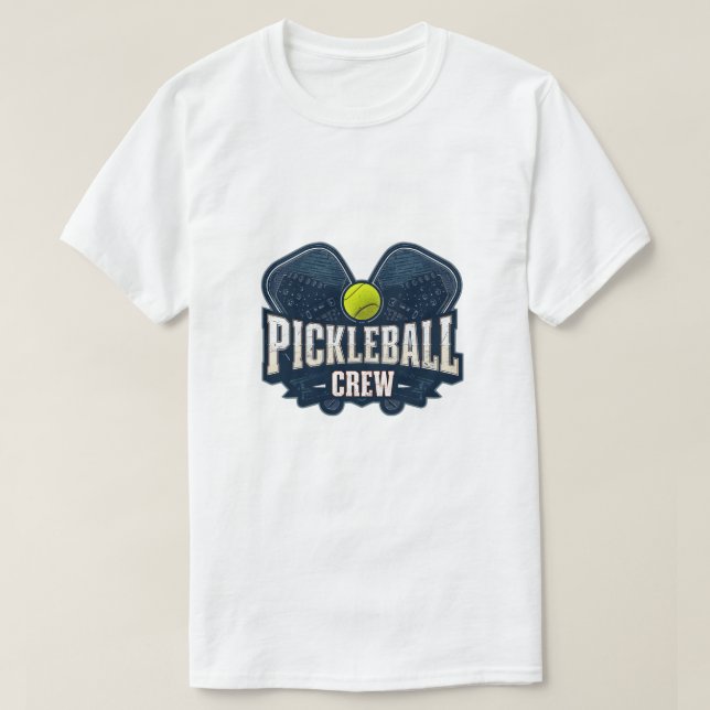T-shirt Chemise d'équipe de pickleball – Badge d'équipe de (Design devant)