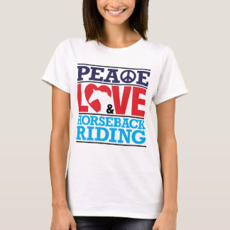 T-shirt Chemise d'équitation d'amour de paix