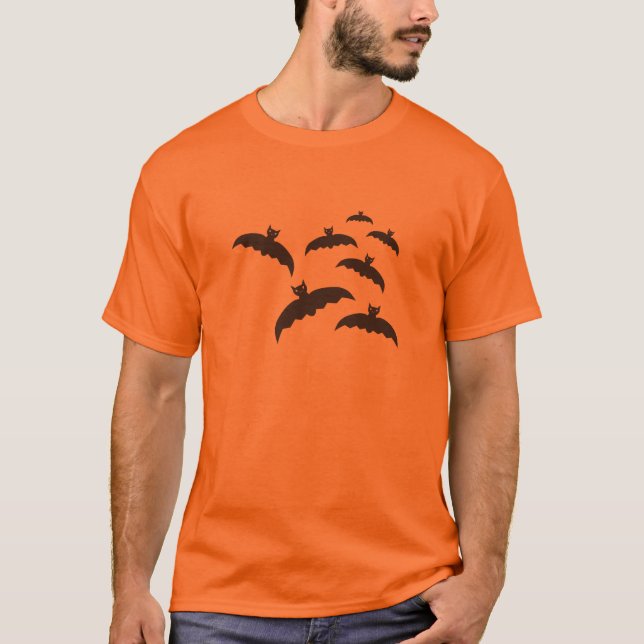 T-shirt Chemise des chauves-souris d'Halloween (Devant)