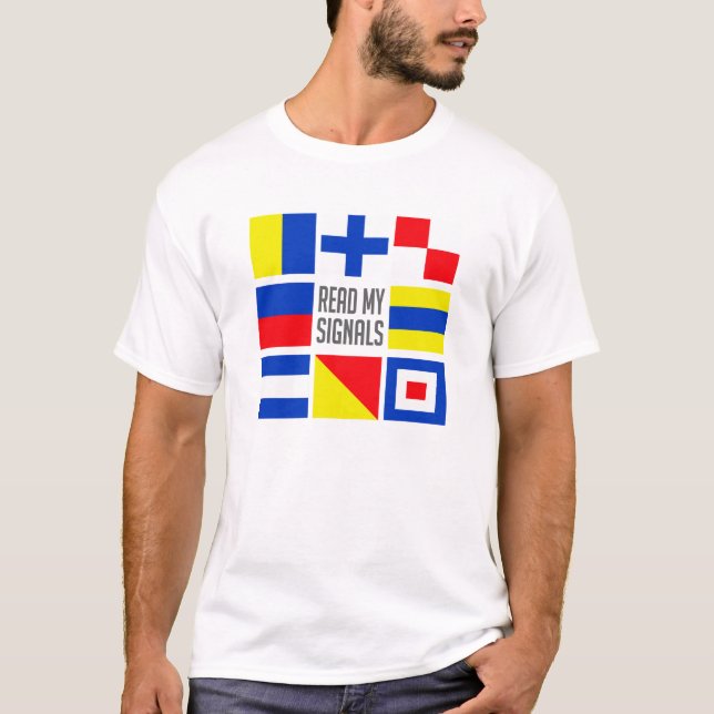 T-shirt Chemise des drapeaux maritimes - choisir style & c (Devant)