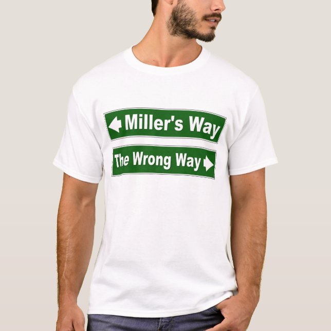 T-shirt Chemise des enseignes de Miller's Way Street (Devant)