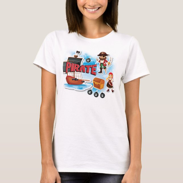 T-shirt Chemise des femmes pirates (Devant)