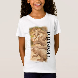 T-Shirt Chemise des filles alligator de Floride