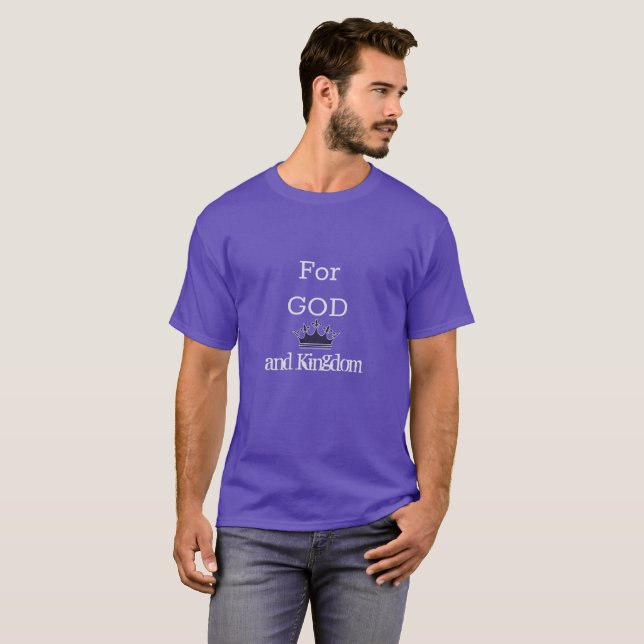 T-shirt Chemise des hommes pour Dieu et le Royaume (Devant entier)