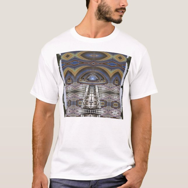 T-shirt Chemise d'escalier de champignon de fontaine (Devant)