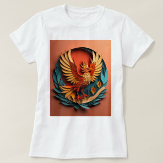 T-shirt Chemise design en papier et art Phoenix