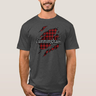 T-shirt Chemise d'esprit de tartan de Cunningham de clan