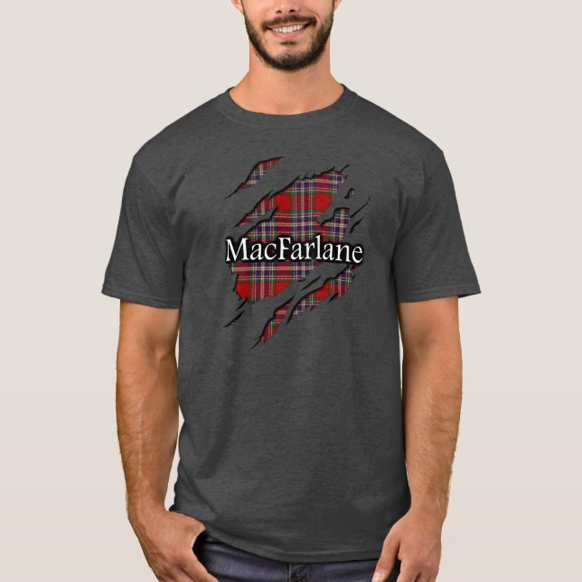 T-shirt Chemise d'esprit de tartan de MacFarlane de clan (Devant)