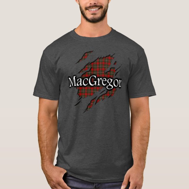 T-shirt Chemise d'esprit de tartan de MacGregor de clan (Devant)