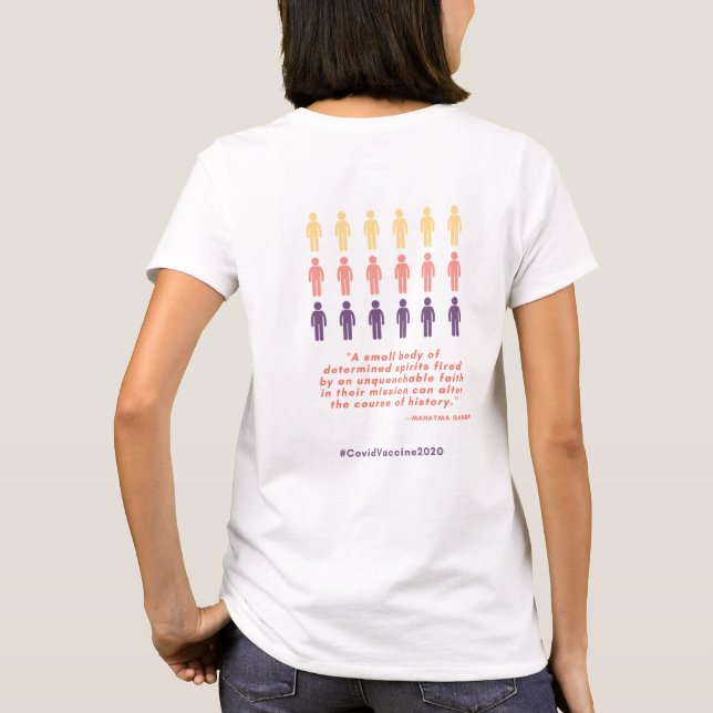 T-shirt Chemise d'essai du vaccin Inspirationnel (Dos)