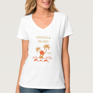 T-shirt Chemise d'été luxueuse des Caraïbes de l'île d'Ang