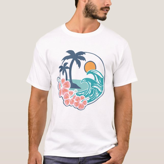 T-shirt Chemise d'été, plage (Devant)