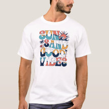 Chemise d'été plage soleil sable bonnes vibrations