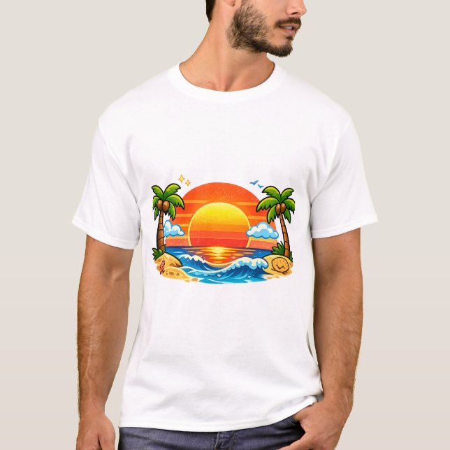 T-shirt Chemise d'été pour hommes (Devant)