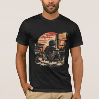 T-shirt Chemise d'étudiant grunge en classe au coucher du