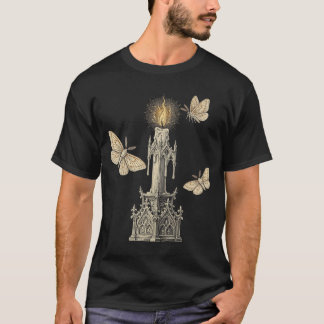 T-shirt Chemise Deuxième Flamme Gothique Moth Candle