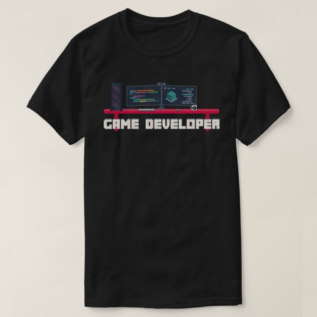 T-shirt Chemise développeur de jeu (Design devant)