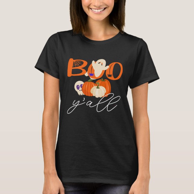 T-shirt Chemise d'Halloween Boo Y'all - Idée de costume Te (Devant)