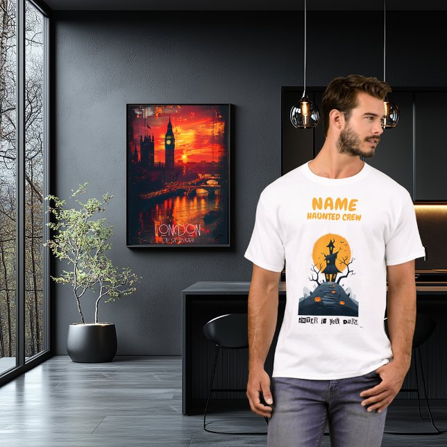 T-shirt Chemise d'Halloween de l'équipage personnalisé (Créateur téléchargé)